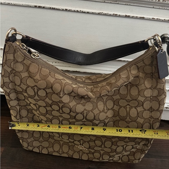 Coach Tan Signature Hobo Bag - Picture 9 of 10